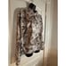 NWT Under Armour Womens Rival Terry Print LS Hoodie Ghost Gray/White Medium