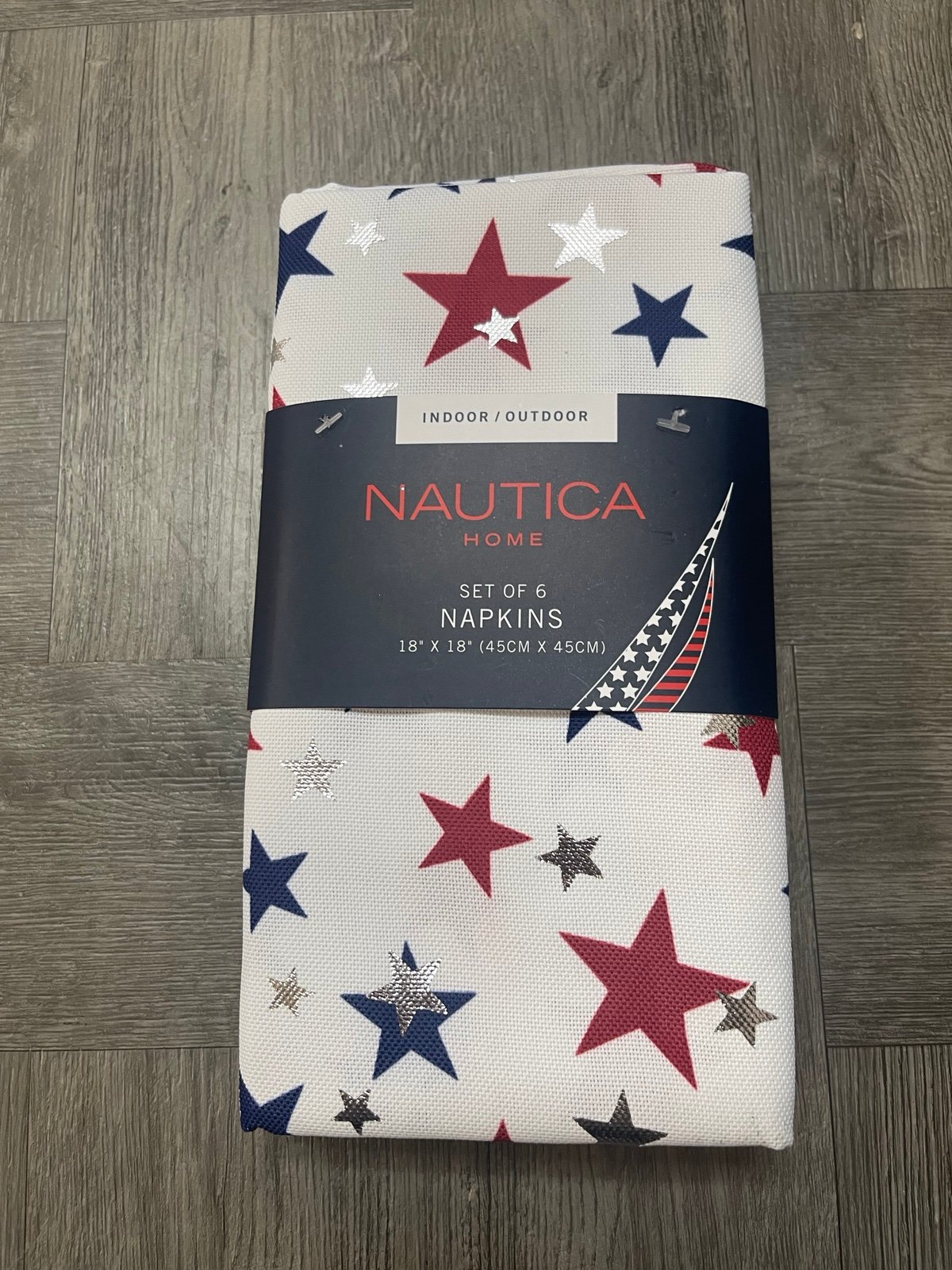 Nautica Patriotic 4th of July USA Stars Napkins