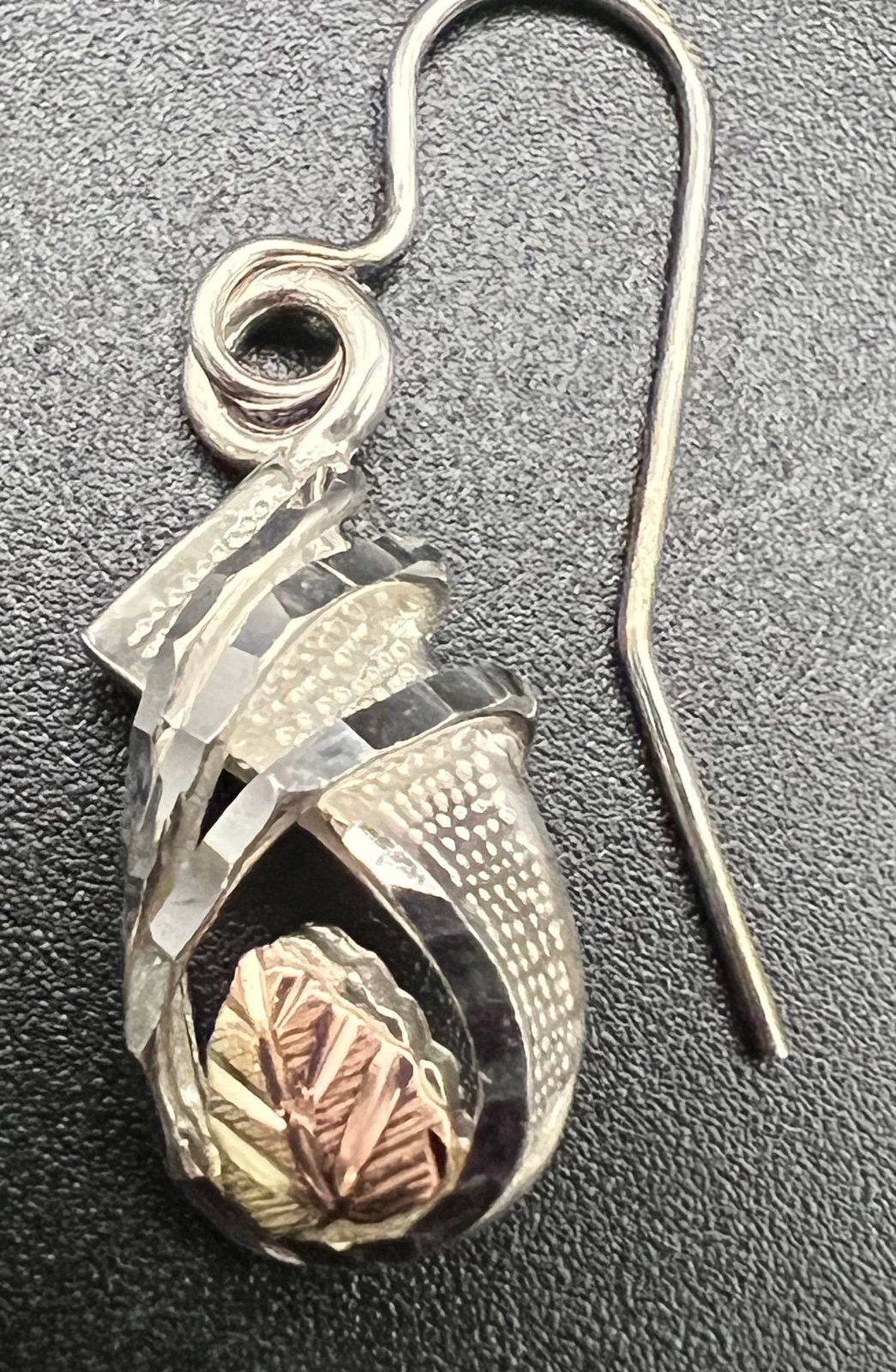 Sterling shops Silver Earrings w/ 12K gold accents