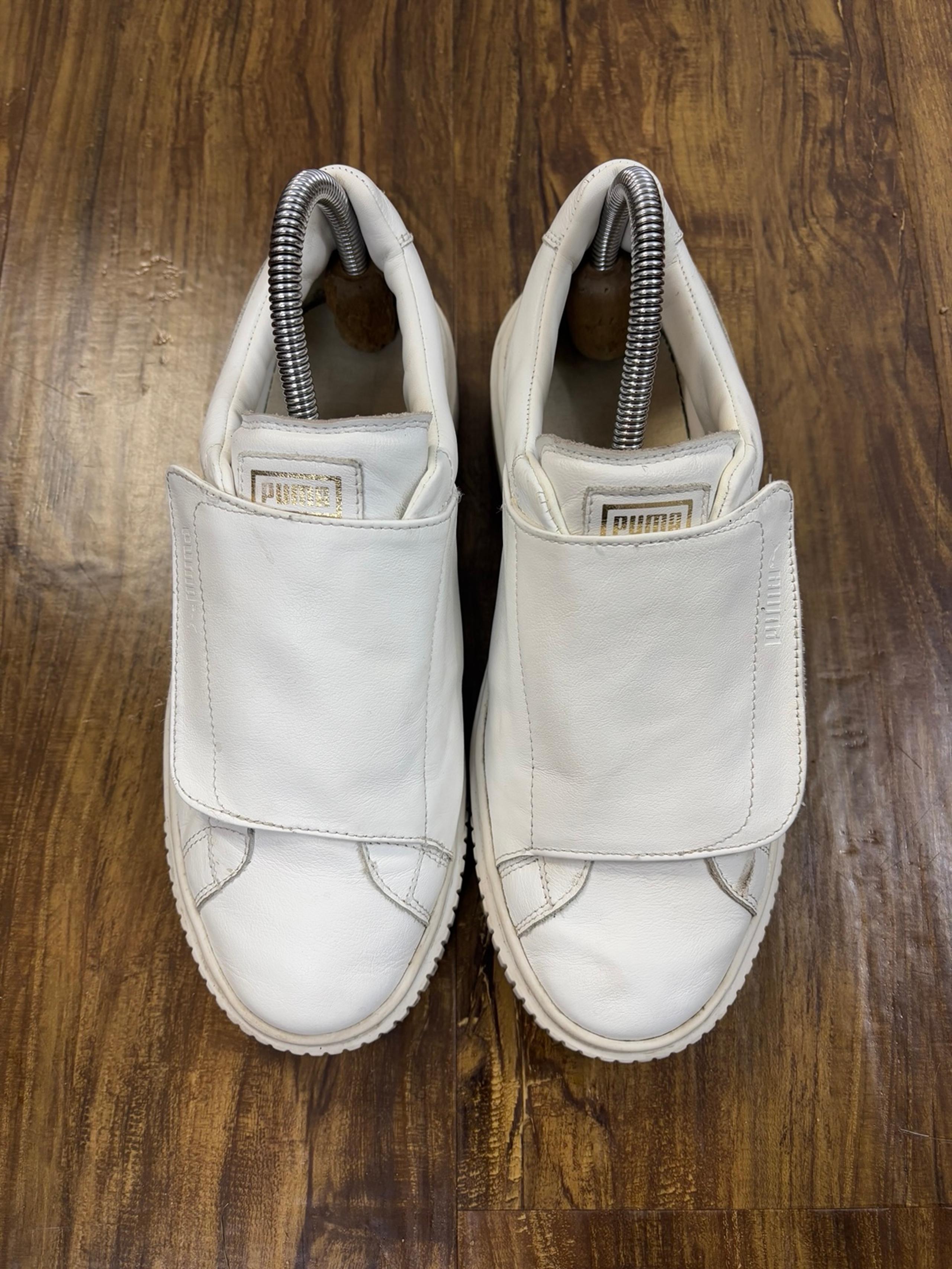PUMA WMS Basket Platform Strap Shoes Fashion Sneakers Woman Leather sz 8.5