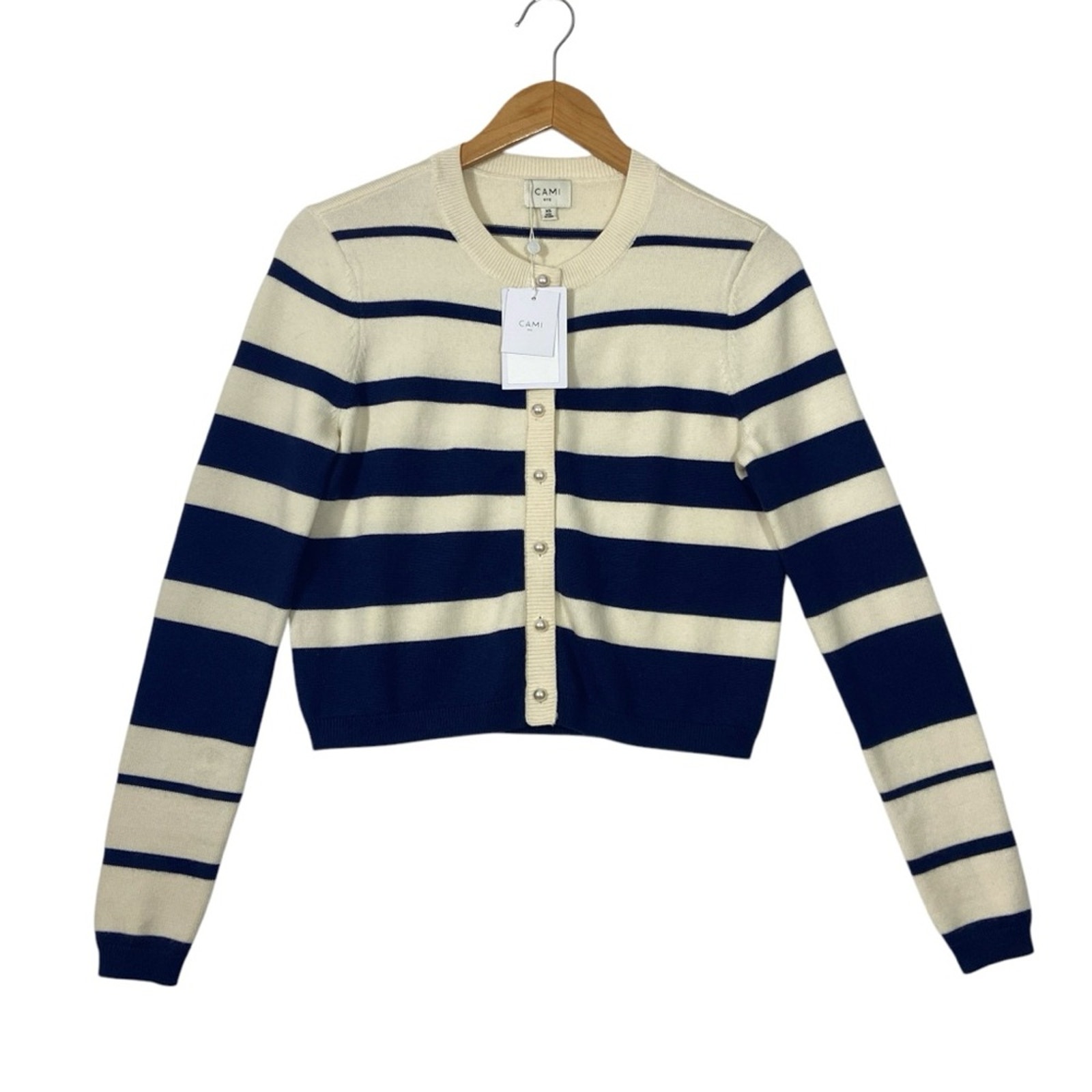 Cami NYC 275 Kimbra Faux-Pearl Embellished Wool Cardigan Sweater XS