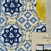 RARE NEW STOF FRANCE LEMON BLUE WHITE MEDITERRANEAN 63x118 COTTON TABLECLOTH