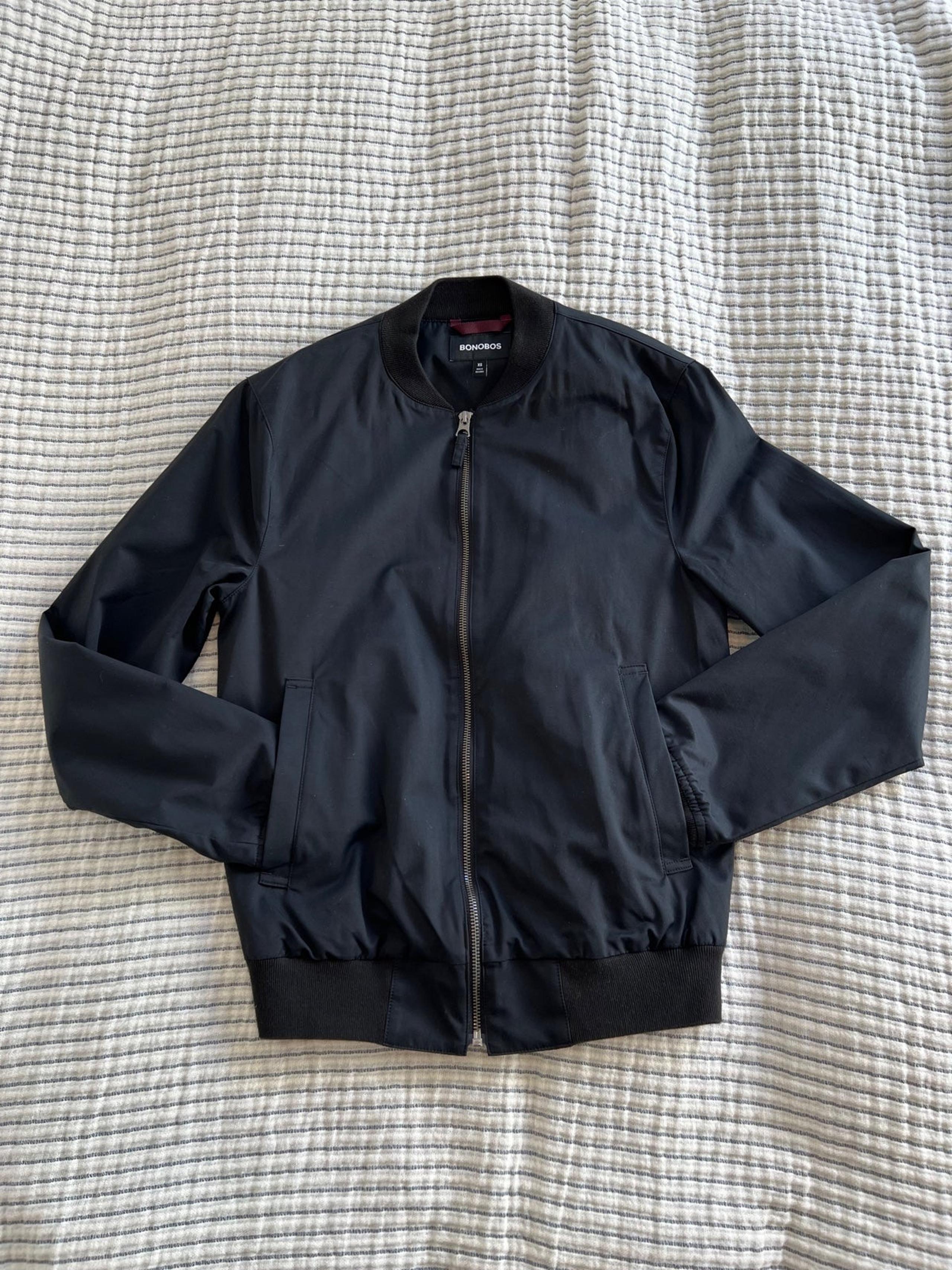 Bonobos Black Boulevard Bomber Jacket XS