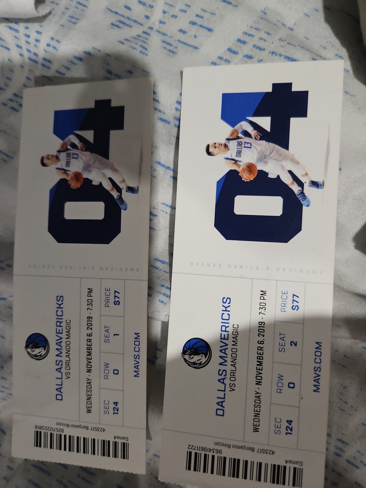 Jalen brunson rookie ticket stubs pair