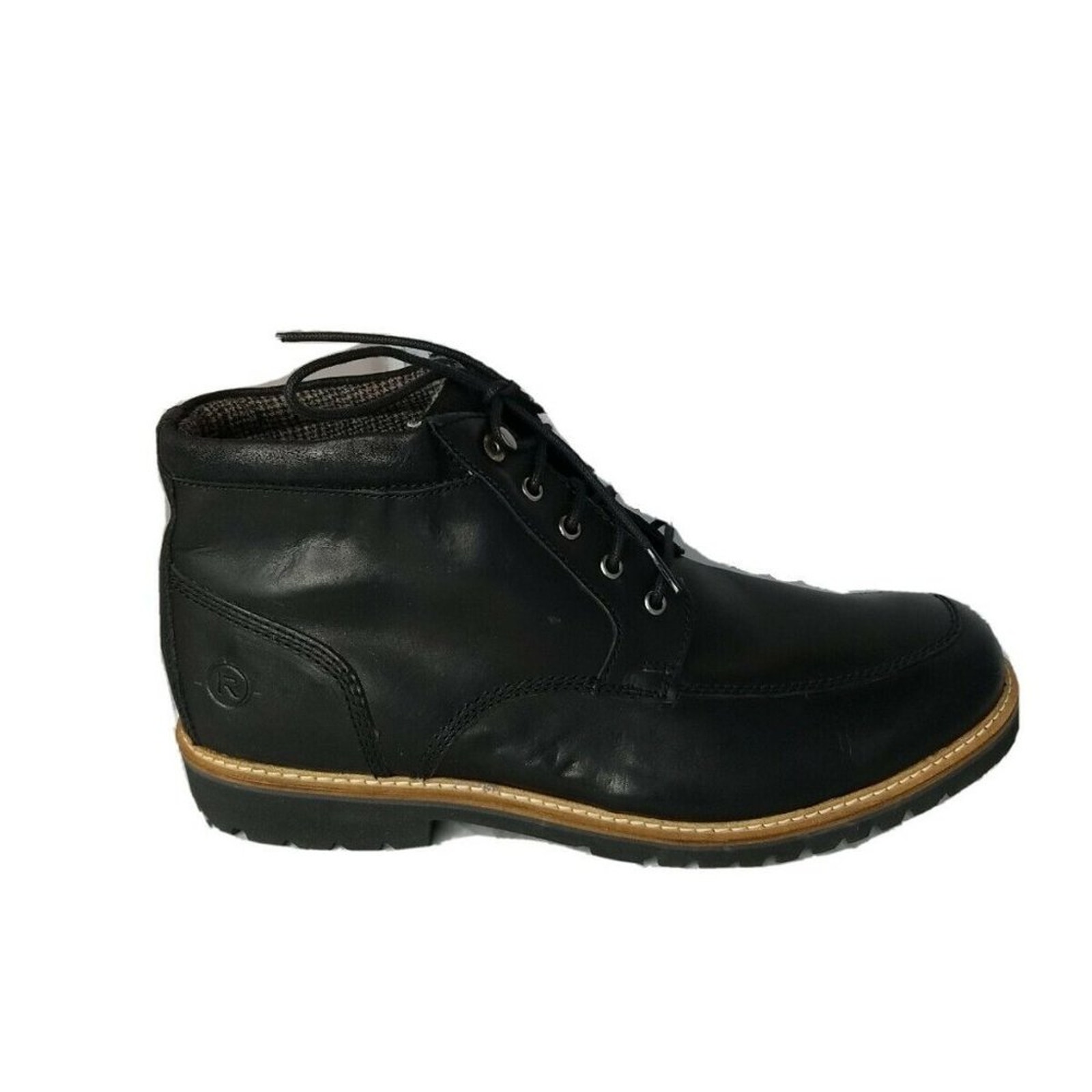 Rockport Marshall Rugged Moc Toe Black Ankle Boots CH2442 Mens Size 12 Wide NEW