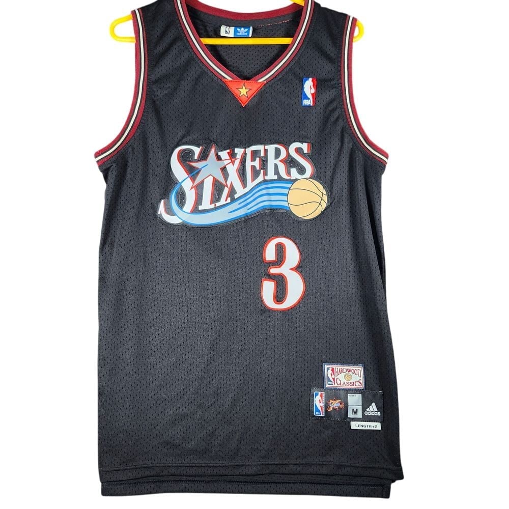 Adidas Philadelphia 76ers Sixers #3 NBA Hardwood Classics Basketball Jersey M