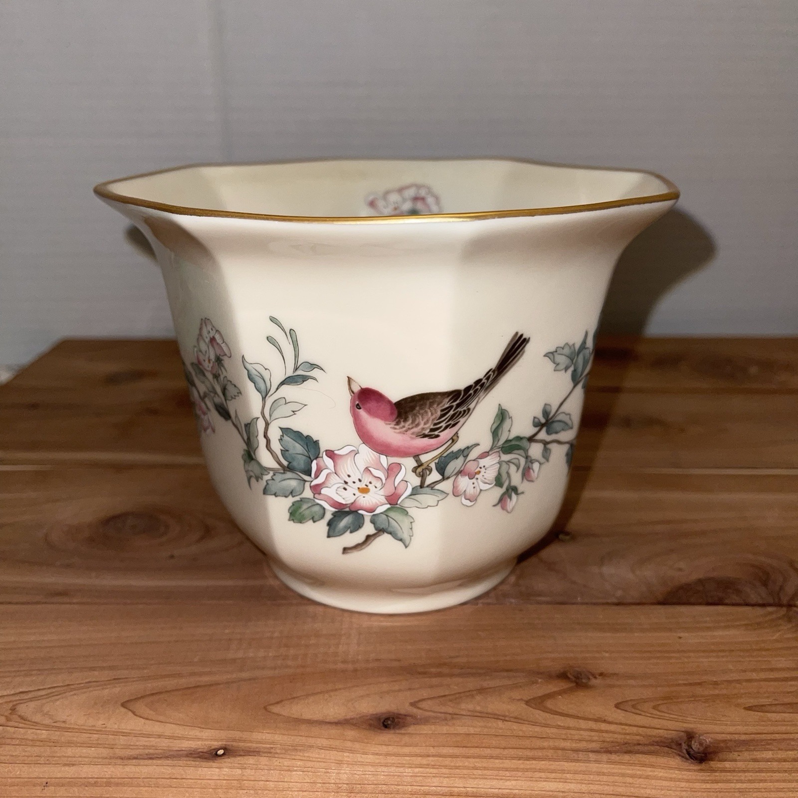 Vintage Lenox Porcelain Vase Planter Bone China Elegant Bird Home Wedding Gift