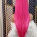 Hot pink dream straight lace wig
