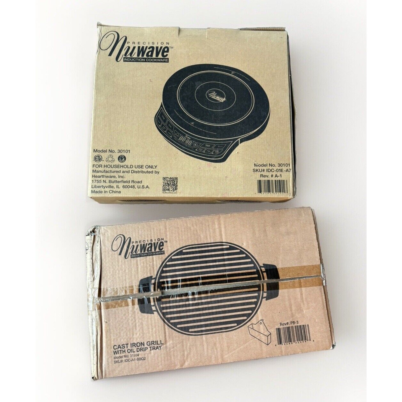 Nuwave Induction Cookware Set Burner Cast Iron Grill New 30101 31104