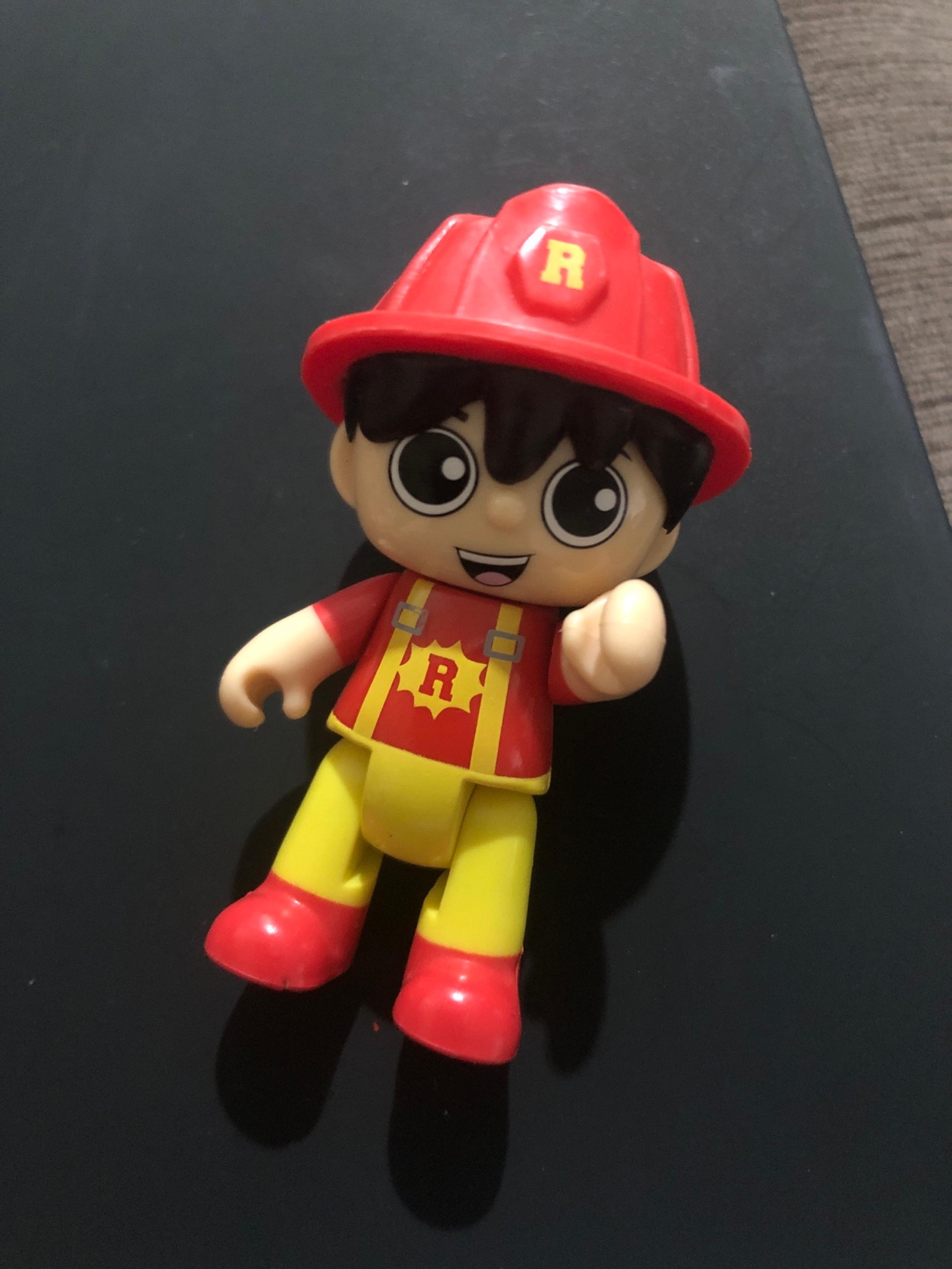 Ryan’s World Toy Figure Toy Red Yellow Firefighter Fireman Fire Department