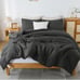 Full size dark gray comforter set soft 3 pcs