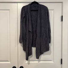 Barefoot Dreams Cozychic Lite Women's Cardigan Grey Size Small Medium