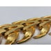 Signed Vendome Gold Tone Link Bracelet Crescent Moons V Links Vintage 7.5 Shiny