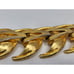 Signed Vendome Gold Tone Link Bracelet Crescent Moons V Links Vintage 7.5 Shiny