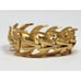 Signed Vendome Gold Tone Link Bracelet Crescent Moons V Links Vintage 7.5 Shiny