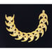 Signed Vendome Gold Tone Link Bracelet Crescent Moons V Links Vintage 7.5 Shiny