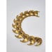 Signed Vendome Gold Tone Link Bracelet Crescent Moons V Links Vintage 7.5 Shiny