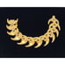 Signed Vendome Gold Tone Link Bracelet Crescent Moons V Links Vintage 7.5 Shiny