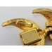 Signed Vendome Gold Tone Link Bracelet Crescent Moons V Links Vintage 7.5 Shiny