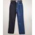 FRAME Le Jane Color Block High Waist Relax Jeans Dell Noir Size 25 NWOT