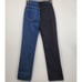 FRAME Le Jane Color Block High Waist Relax Jeans Dell Noir Size 25 NWOT