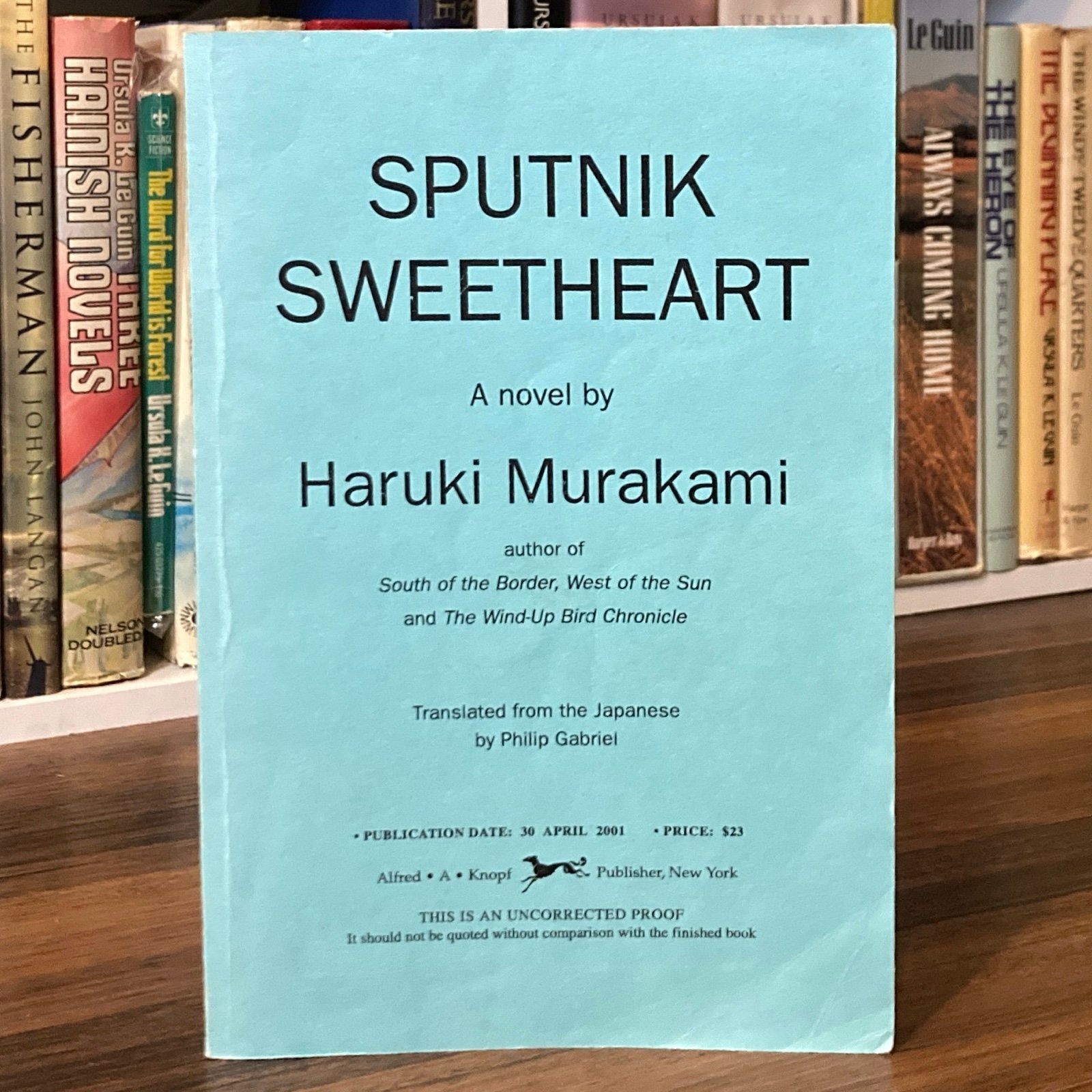 *ARC / Uncorrected Proof* Sputnik Sweetheart - Haruki Murakami (Knopf, 2001)
