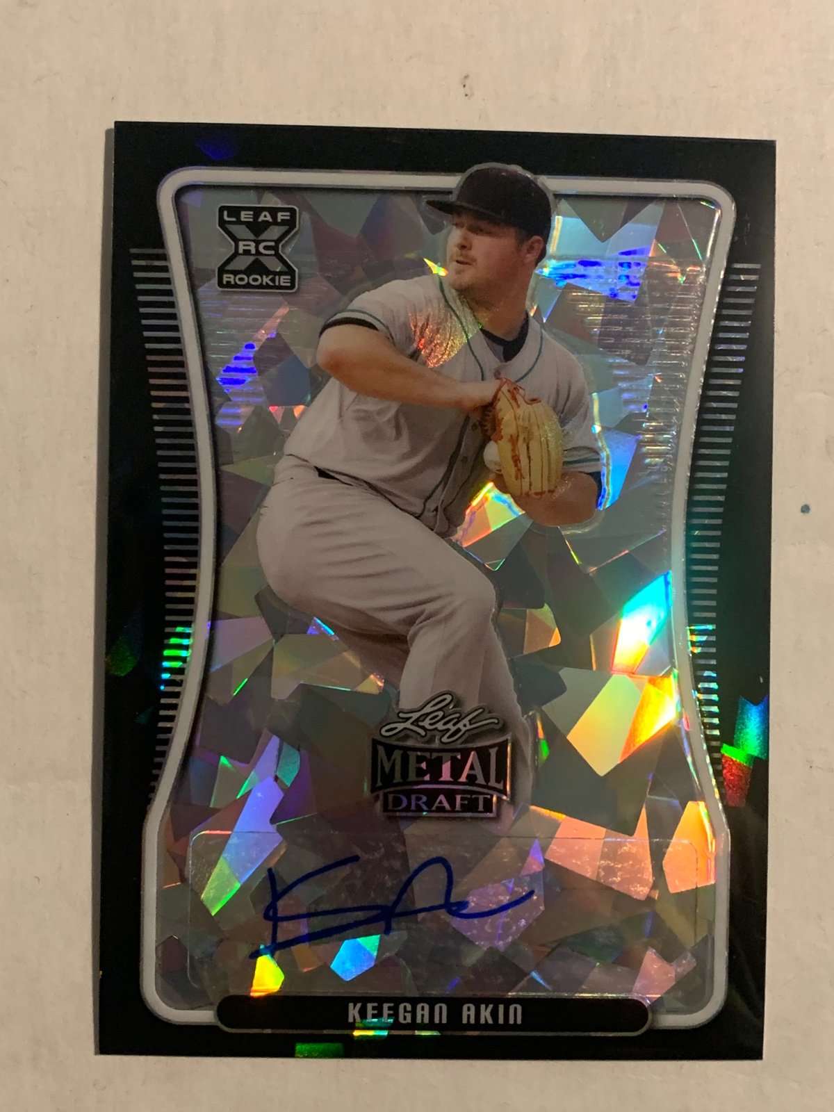 Keegan Akin 2020 Leaf Metal Draft Black Crystal RC Auto #2/5 SSP