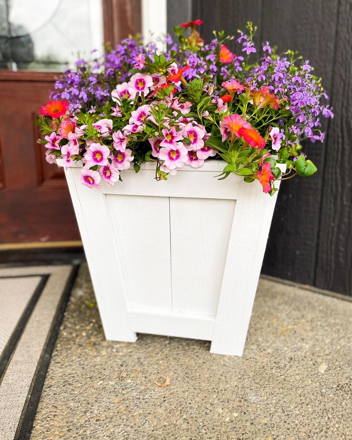 Outdoor Planter Box/Garden box/Flower box/White/Outdoor decor