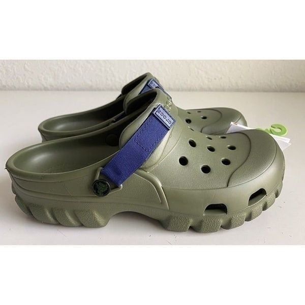 military green crocs