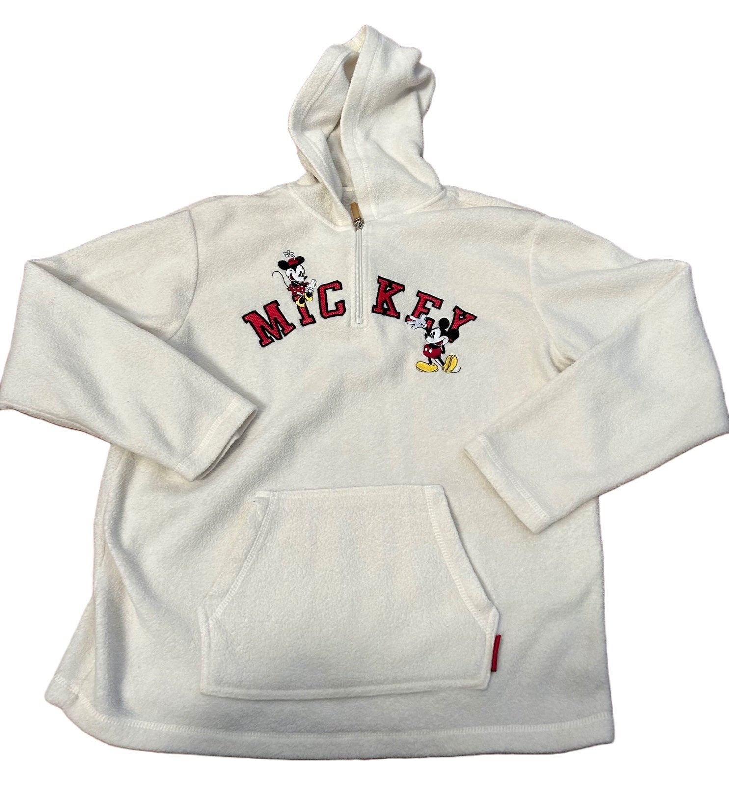 Mickey and Minnie Mouse fleece quarter zip pullover