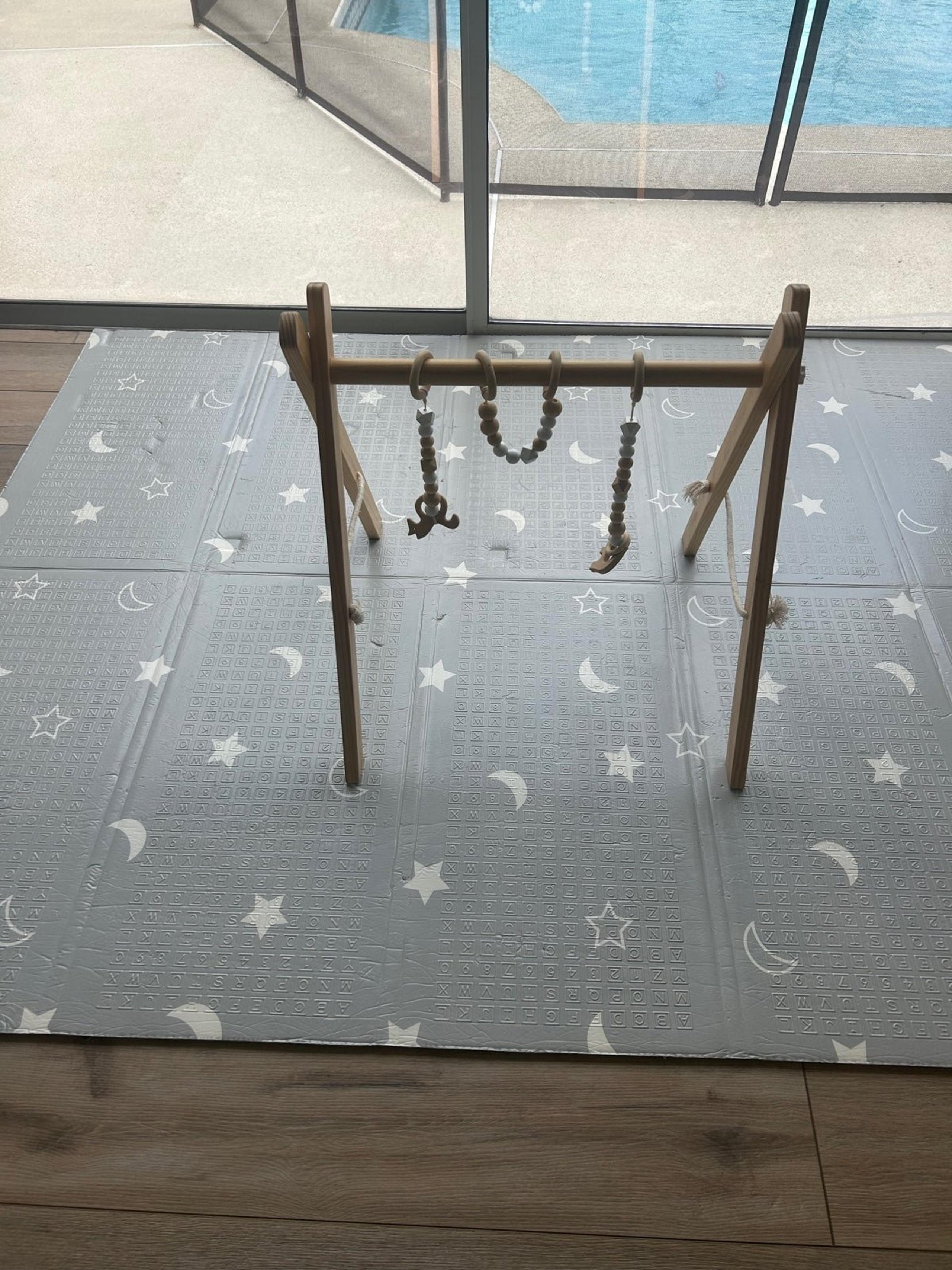 wooden baby gym