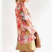 Chiffon Floral Pastel Pink Watercolor Button Down Blouse