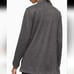Calvin Klein Aurora Comfort CK Logo Open Front Sleep Cardigan Charcoal Heather