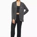 Calvin Klein Aurora Comfort CK Logo Open Front Sleep Cardigan Charcoal Heather