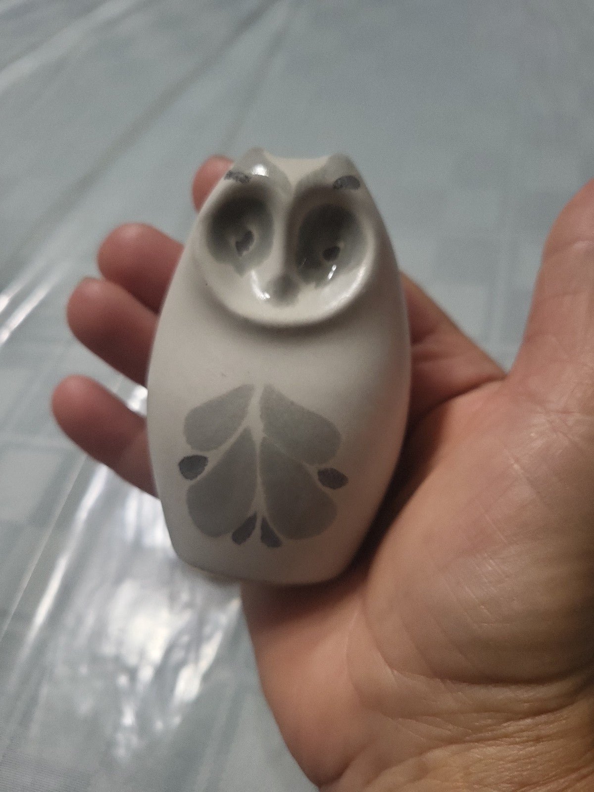 Vintage Rare Ceramic Handpainted Owl Figurine By Agullo De C Signed