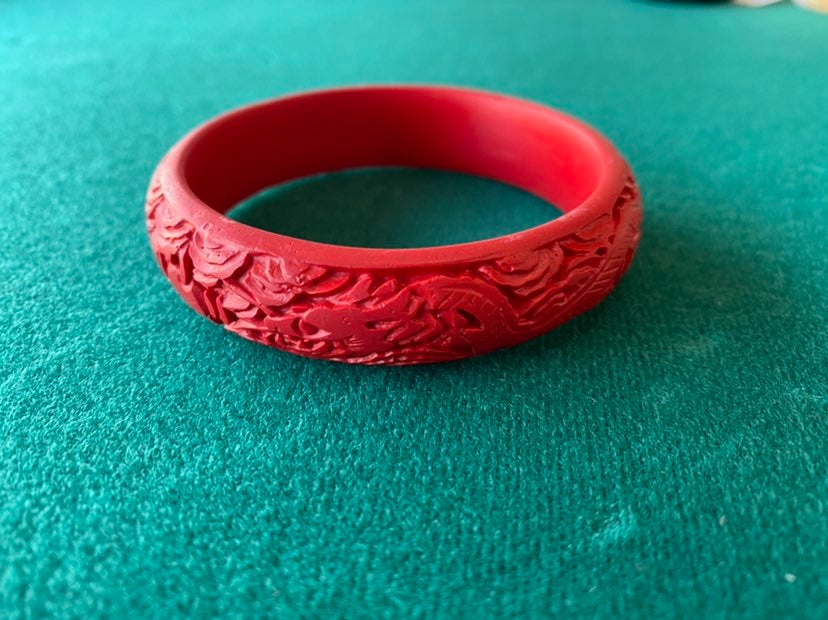 Red Dragon Coral Bangle Braclet