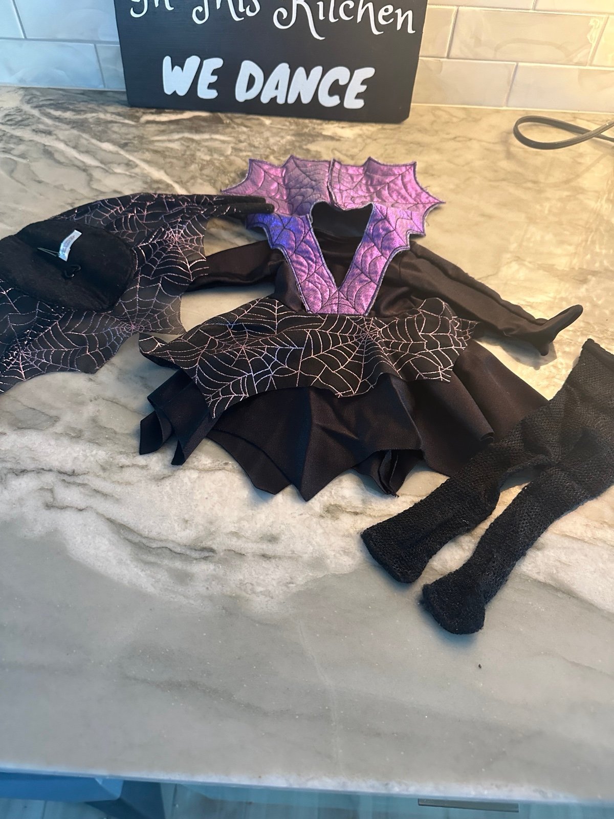 American Girl purple black spider costume A223