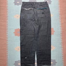 Vtg y2k baggy jeans marithe Francois girbaud black goth wide leg skater 38x33