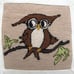 Needlepoint Cross Stitch Throw Pillow Owl On A Branch Velvet Down Feather Filled