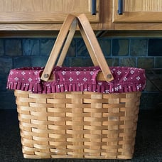 1994 LONGABERGER MAGAZINE BASKET COMBO