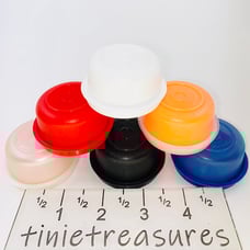 Tupperware Smidget(1oz) Set Of 6 White red blue orange black pink tinietreasures