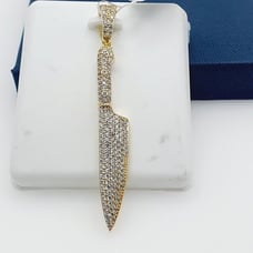 14K Gold Plated Cubic Zircon Pendant, INUS1BR255