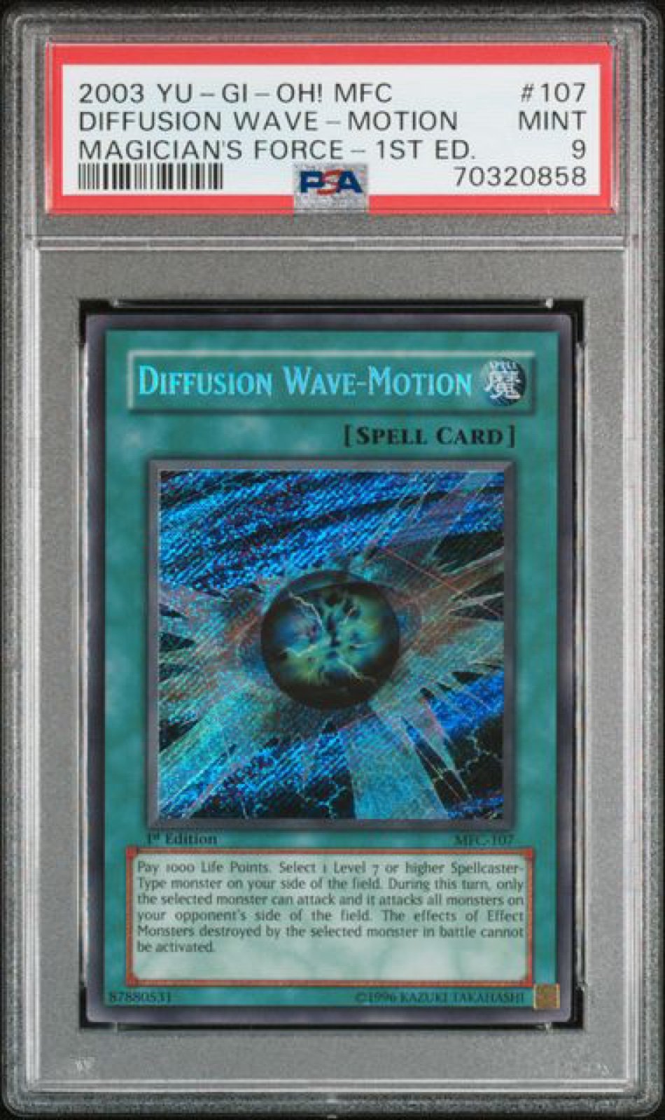 2003 YU-GI-Oh! Mfc-Magician's Force 107 Diffusion Wave-Motion 1st Edition PSA 9