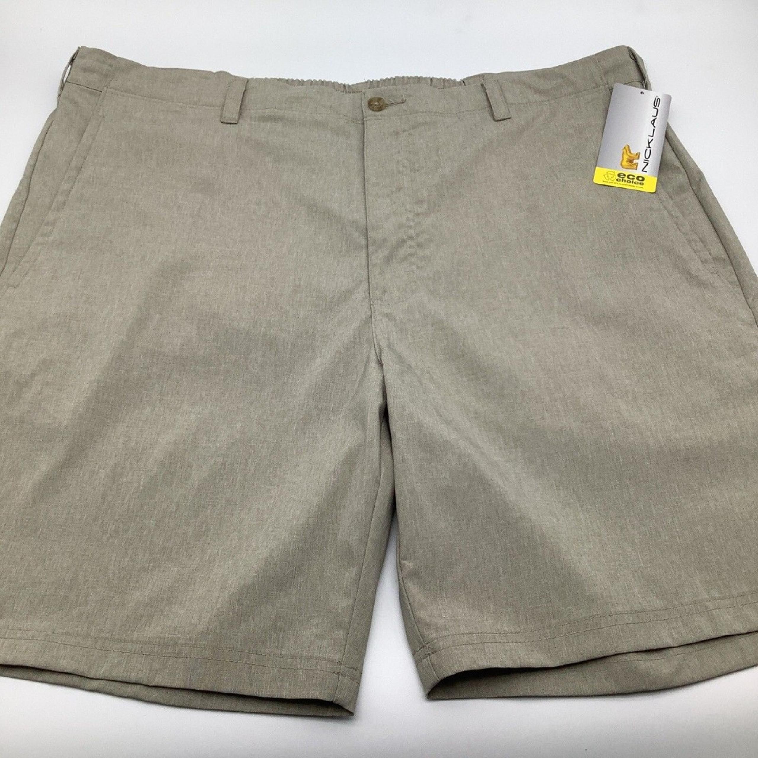 Niclaus Mens Eco Choice Golf Shorts Tan Size 40 NWT