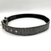Vintage 90s Y2K Mudd Black Leather Metallic Silver Glitter Scales Belt S/M 32