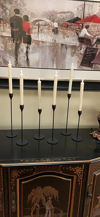 Candlestick Holders 2 Sets, 6 PCS Matte Black Taper Candle Holders