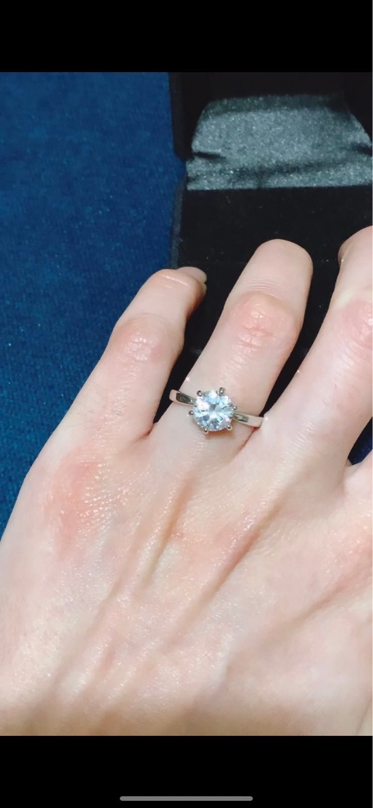 1ct moissanite diamond wedding ring size
