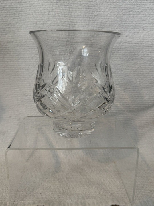 WATERFORD CRYSTAL CANDLESTICK VOTIVE TEALIGHT HURRICANE FAIRY LAMP Used No Flaw