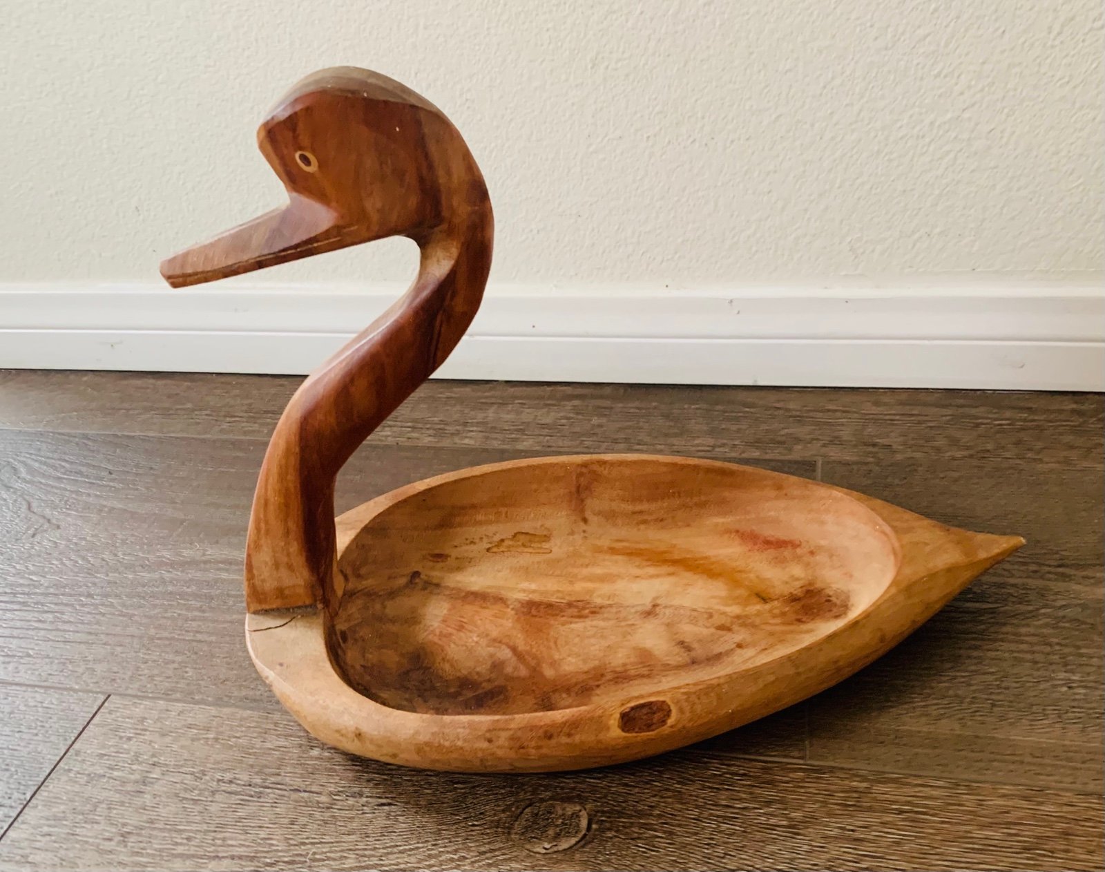 Mid. Century wood figure teak tray