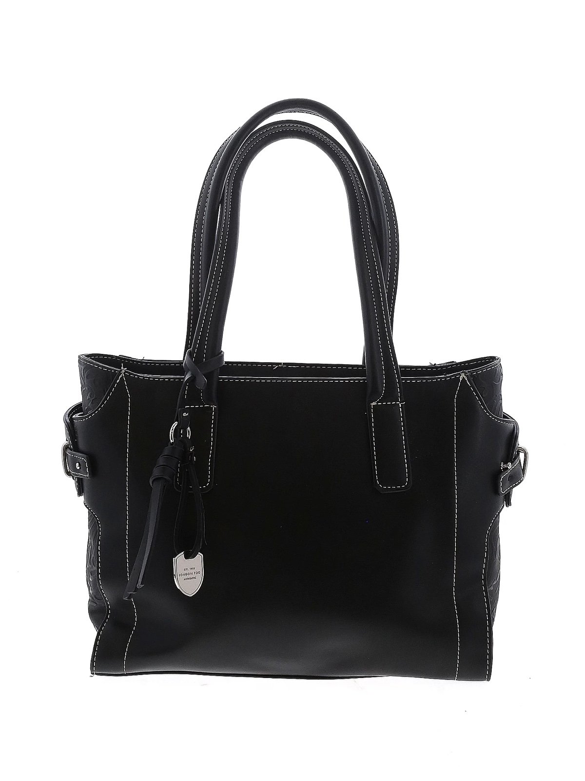 London Fog One Size Black Leather Shoulder